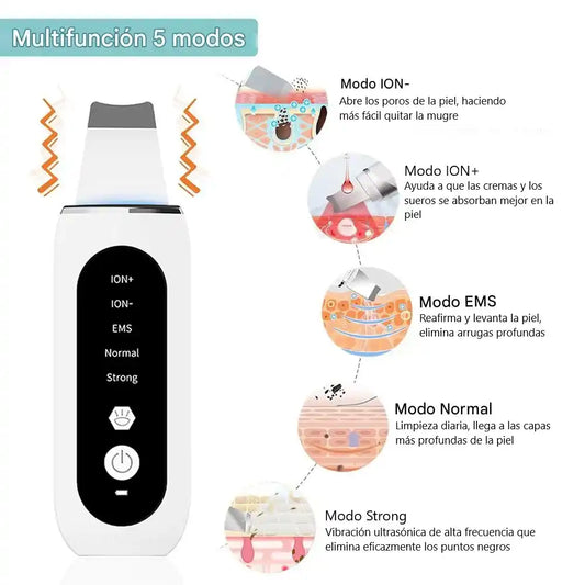Peeling Ultrasónico Portátil 5 en 1 - Dermasonic