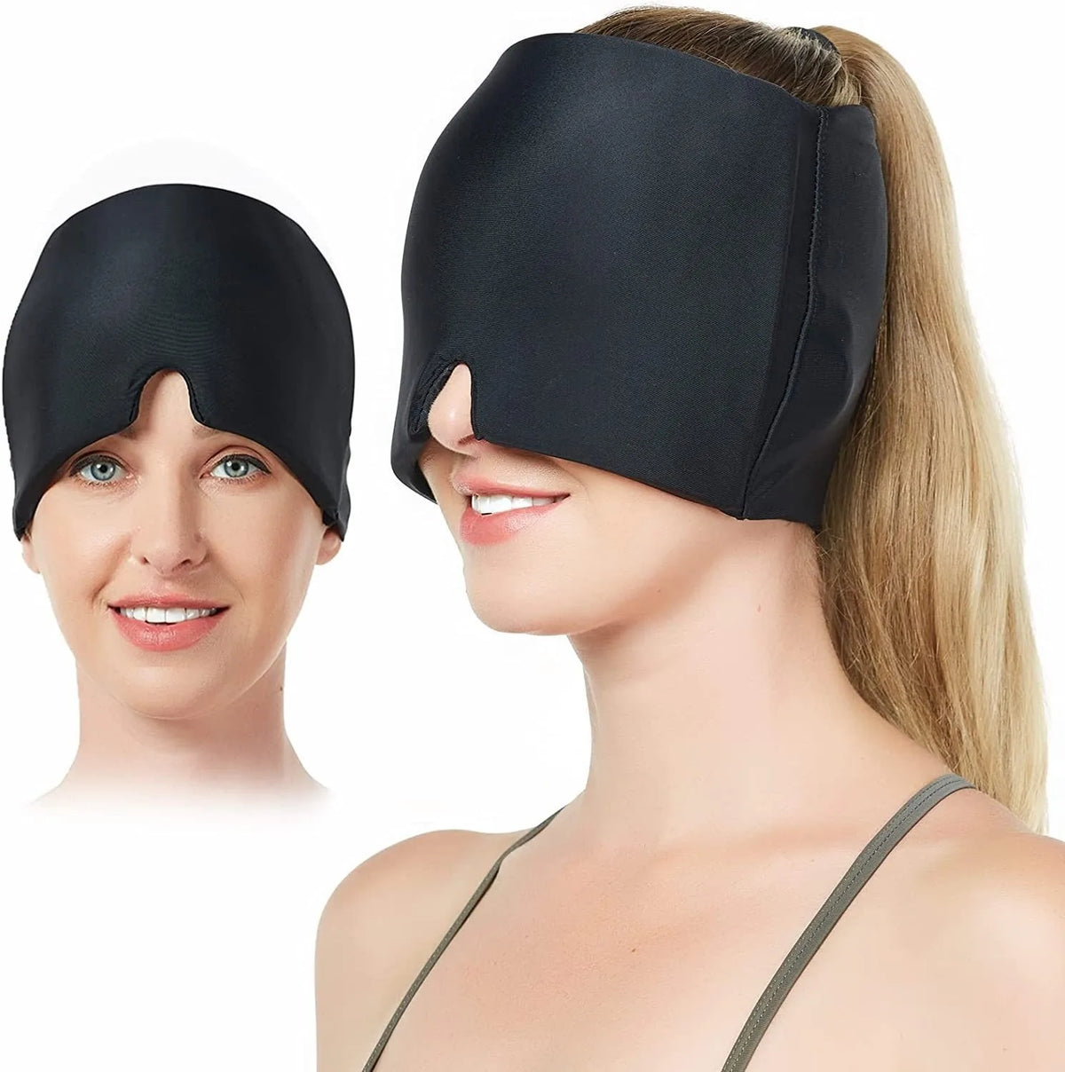 Gorro de gel terapéutico - compresión 360°, talla única, terapia de frío y calor