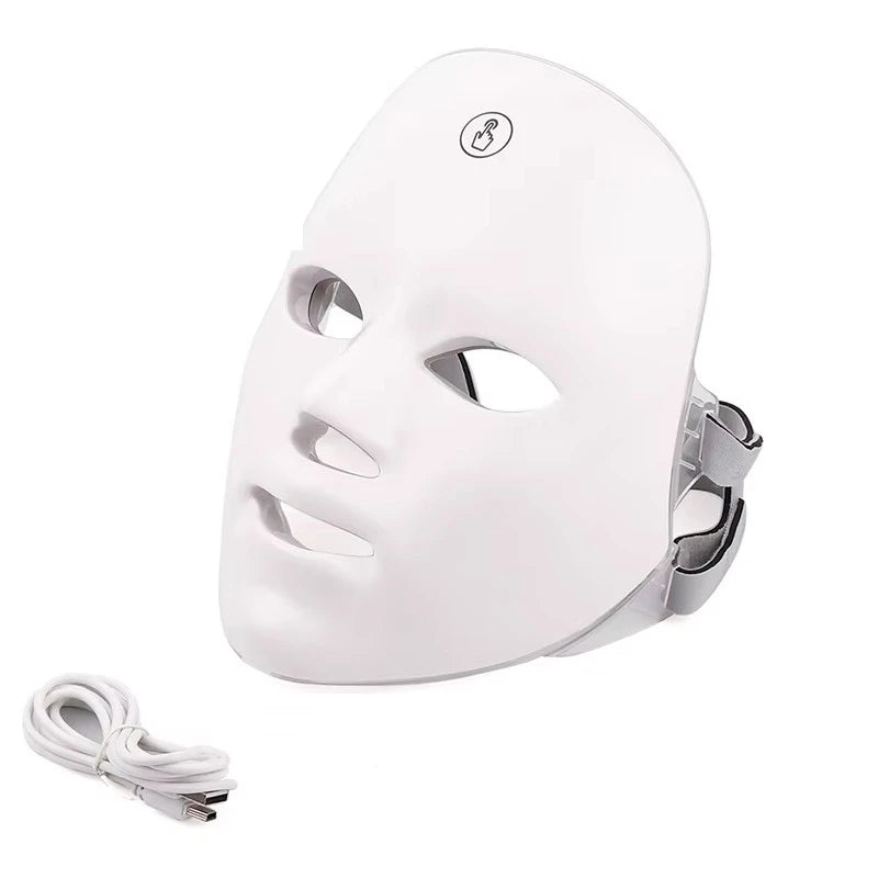 Máscara Facial LED Lumina Pro 7 - Fototerapia 7 Colores e Inalámbrica