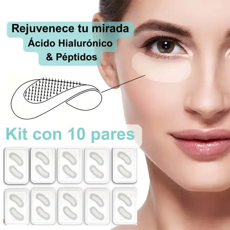 Kit 10 Pares de Parches para Ojeras con Ácido Hialurónico