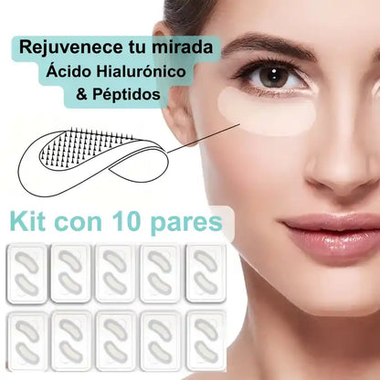 Kit 10 Pares de Parches para Ojeras con Ácido Hialurónico