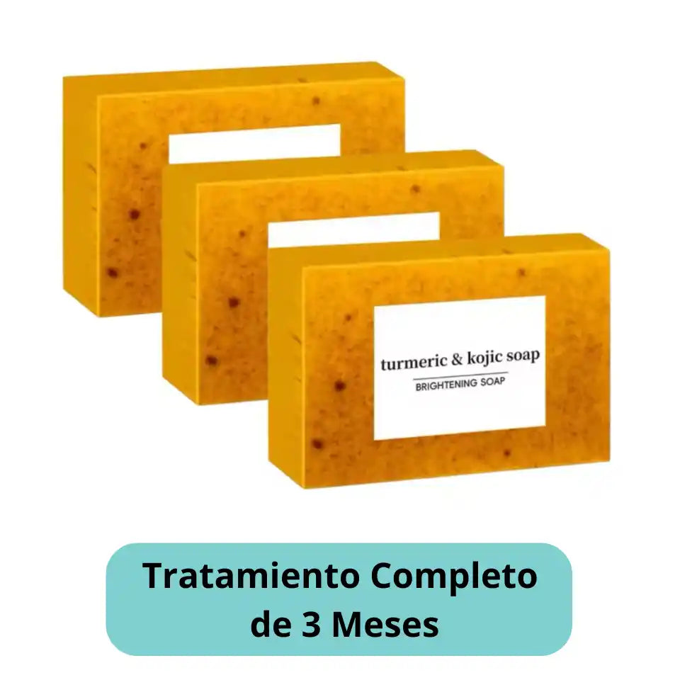 Pack de 3 Jabones de Cúrcuma y Ácido Kójico: Aclarante para axilas y zonas sensibles