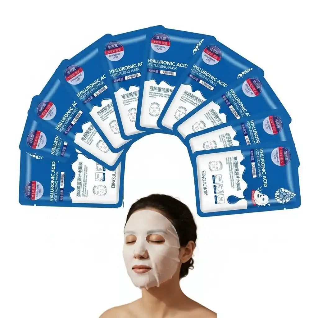 Mascarilla Facial Ácido Hialurónico Kit 10 Unidades