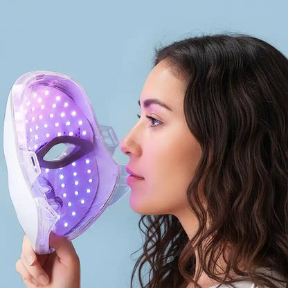 Máscara Facial LED Lumina Pro 7 - Fototerapia 7 Colores e Inalámbrica